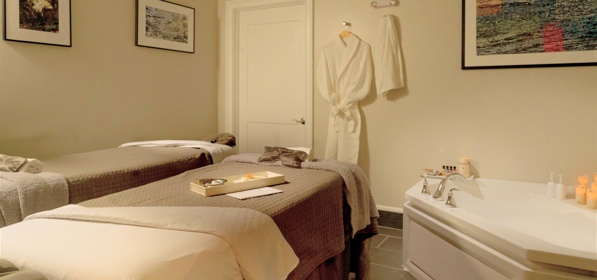 Relax and rejuvenate in the serene spa treatment rooms at The Preserve Resort & Spa.