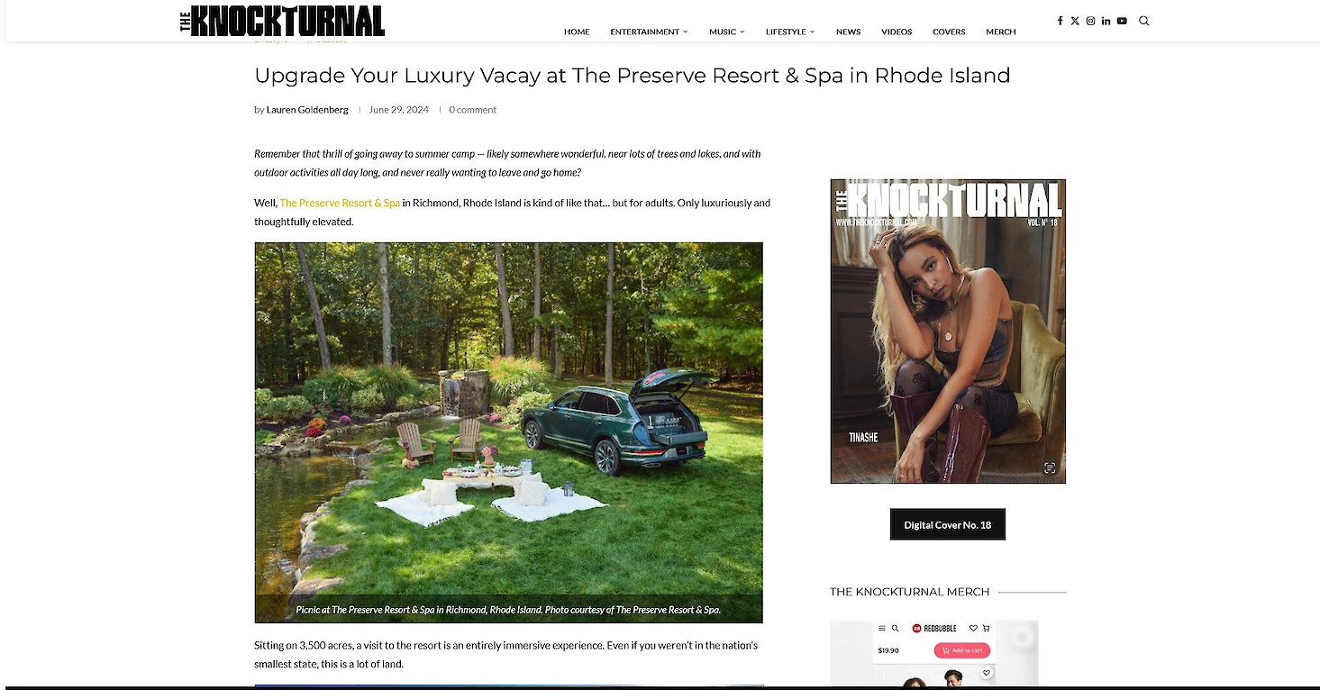 Article on The Preserve Resort & Spa in The Knockturnal