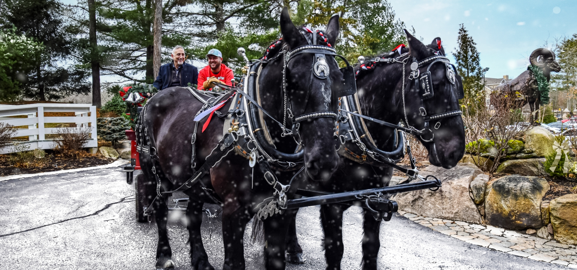 Horse-drawn sleigh ride at The Preserve Resort & Spa